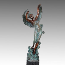 Statuette Grande Statue Dancing Lady Bronze Sculpture Tpls-056